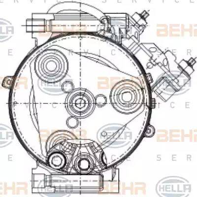 HELLA 8FK 351 334-391 - Компрессор кондиционера unicars.by