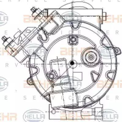 HELLA 8FK 351 334-391 - Компрессор кондиционера unicars.by