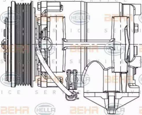 HELLA 8FK 351 334-341 - Компрессор кондиционера unicars.by