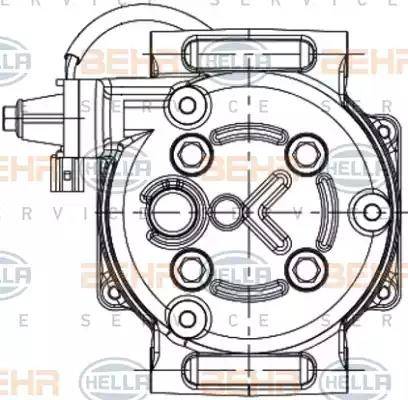 HELLA 8FK 351 334-341 - Компрессор кондиционера unicars.by