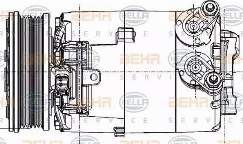 HELLA 8FK 351 334-351 - Компрессор кондиционера unicars.by