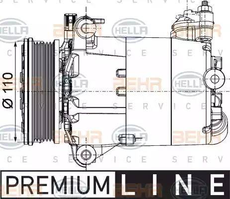 HELLA 8FK 351 334-351 - Компрессор кондиционера unicars.by