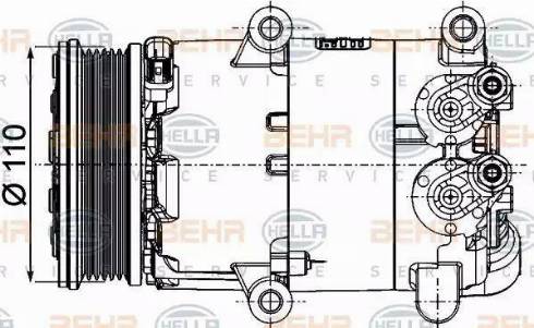 HELLA 8FK 351 334-371 - Компрессор кондиционера unicars.by