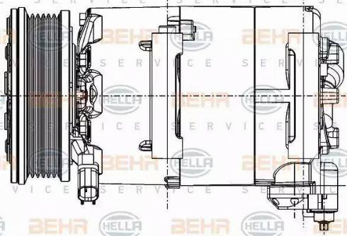 HELLA 8FK 351 334-371 - Компрессор кондиционера unicars.by