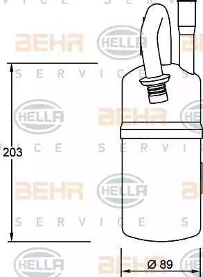 HELLA 8FT 351 192-051 - Осушитель, кондиционер unicars.by