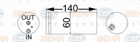 HELLA 8FT 351 192-714 - Осушитель, кондиционер unicars.by