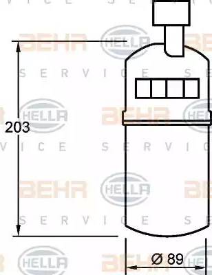 HELLA 8FT 351 335-041 - Осушитель, кондиционер unicars.by