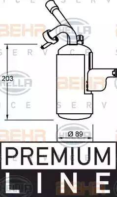 HELLA 8FT 351 335-051 - Осушитель, кондиционер unicars.by