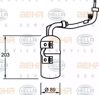 HELLA 8FT 351 335-061 - Осушитель, кондиционер unicars.by