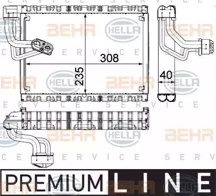 HELLA 8FV 351 330-681 - Испаритель, кондиционер unicars.by