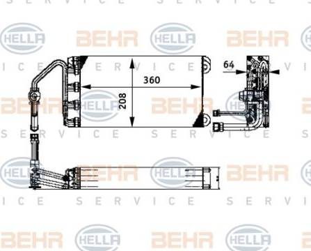 HELLA 8FV 351 330-011 - Испаритель, кондиционер unicars.by