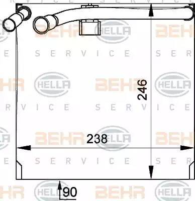 HELLA 8FV 351 210-321 - Испаритель, кондиционер unicars.by