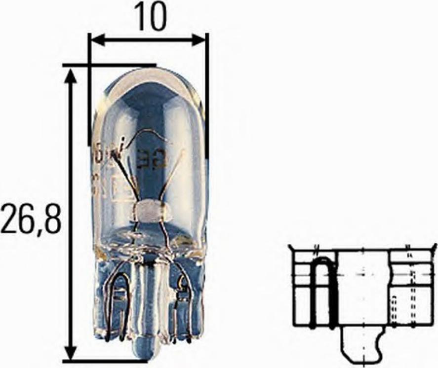 HELLA 8GP 003 594-128 - Лампа накаливания, фонарь указателя поворота unicars.by