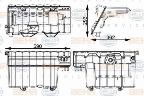 HELLA 8MA 376 733-744 - Компенсационный бак, охлаждающая жидкость unicars.by