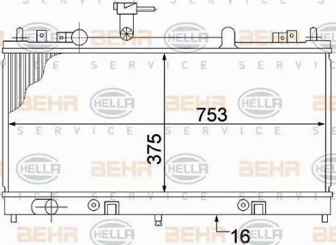 HELLA 8MK 376 769-681 - Радиатор, охлаждение двигателя unicars.by