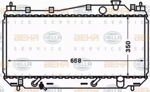 HELLA 8MK 376 768-301 - Радиатор, охлаждение двигателя unicars.by