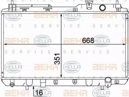 HELLA 8MK 376 768-281 - Радиатор, охлаждение двигателя unicars.by