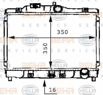 HELLA 8MK 376 706-691 - Радиатор, охлаждение двигателя unicars.by