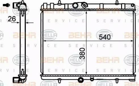 HELLA 8MK 376 700-521 - Радиатор, охлаждение двигателя unicars.by