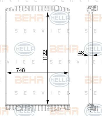 HELLA 8MK 376 702-864 - Радиатор, охлаждение двигателя unicars.by