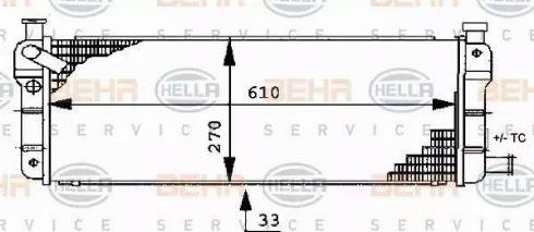 HELLA 8MK 376 716-131 - Радиатор, охлаждение двигателя unicars.by