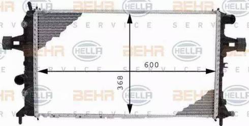 HELLA 8MK 376 710-334 - Радиатор, охлаждение двигателя unicars.by