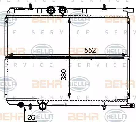 HELLA 8MK 376 718-181 - Радиатор, охлаждение двигателя unicars.by