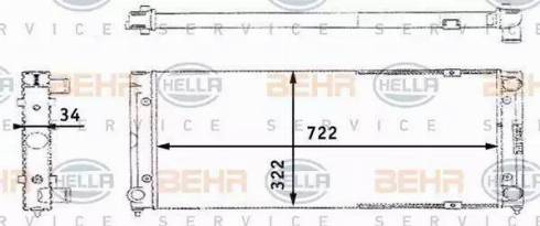 HELLA 8MK 376 713-471 - Радиатор, охлаждение двигателя unicars.by