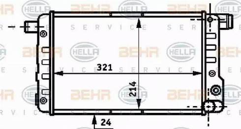 HELLA 8MK 376 717-051 - Радиатор, охлаждение двигателя unicars.by