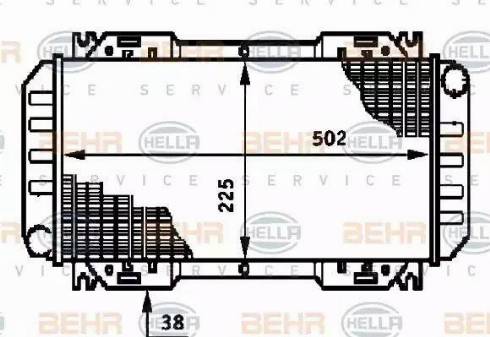 HELLA 8MK 376 720-091 - Радиатор, охлаждение двигателя unicars.by