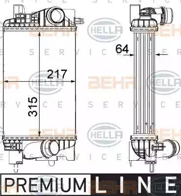 HELLA 8ML 376 756-421 - Интеркулер, теплообменник турбины unicars.by