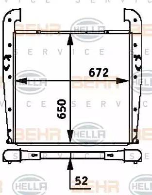 HELLA 8ML 376 724-331 - Интеркулер, теплообменник турбины unicars.by