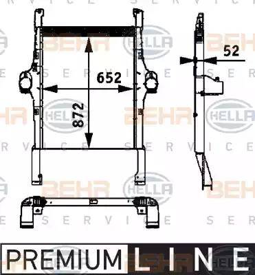 HELLA 8ML 376 724-251 - Интеркулер, теплообменник турбины unicars.by