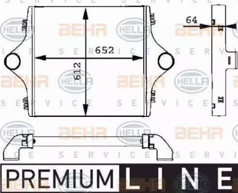 HELLA 8ML 376 723-741 - Интеркулер, теплообменник турбины unicars.by