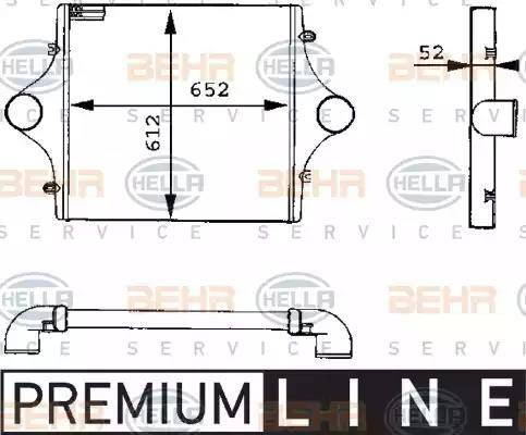 HELLA 8ML 376 723-761 - Интеркулер, теплообменник турбины unicars.by