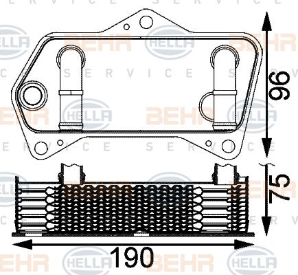 HELLA 8MO 376 797-181 - Масляный радиатор, автоматическая коробка передач unicars.by