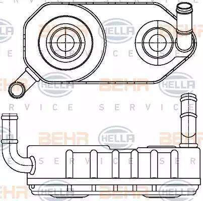 HELLA 8MO 376 787-671 - Масляный радиатор, автоматическая коробка передач unicars.by