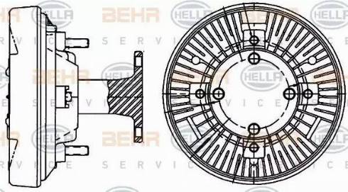 HELLA 8MV 376 906-541 - Сцепление, вентилятор радиатора unicars.by