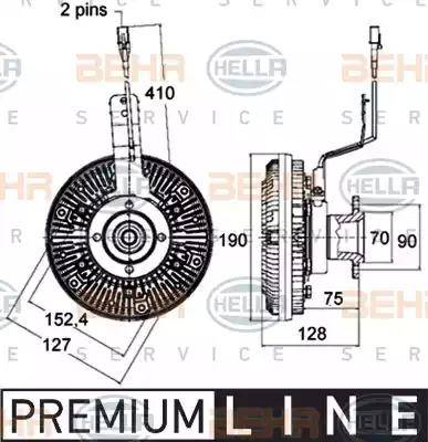 HELLA 8MV 376 758-481 - Сцепление, вентилятор радиатора unicars.by