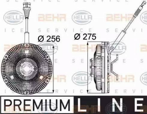 HELLA 8MV 376 734-211 - Сцепление, вентилятор радиатора unicars.by