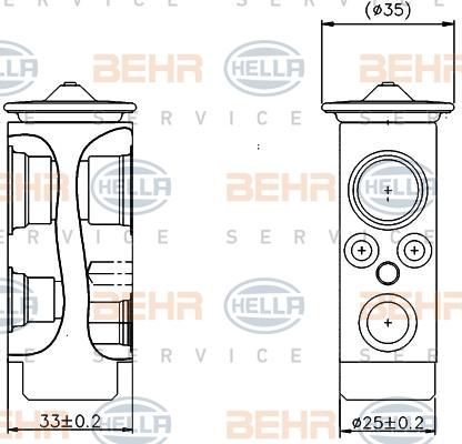 HELLA 8UW 351 004-284 - Расширительный клапан, кондиционер unicars.by