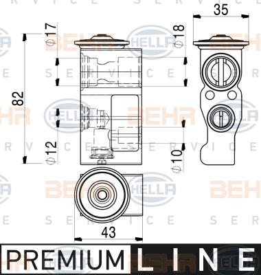 HELLA 8UW 351 003-621 - Расширительный клапан, кондиционер unicars.by