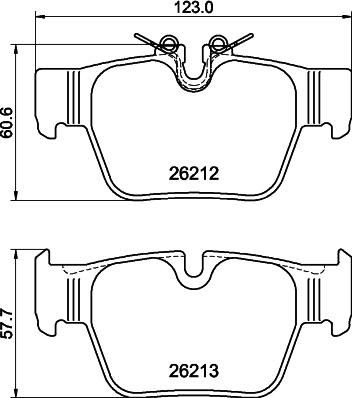 HELLA PAGID 8DB355040581 - Тормозные колодки, дисковые, комплект unicars.by