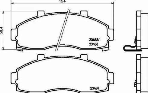 HELLA PAGID 8DB 355 009-951 - Тормозные колодки, дисковые, комплект unicars.by