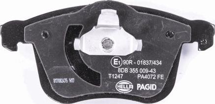 HELLA PAGID 8DB 355 009-431 - Тормозные колодки, дисковые, комплект unicars.by