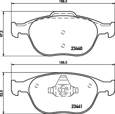 HELLA PAGID 8DB 355 009-561 - Тормозные колодки, дисковые, комплект unicars.by