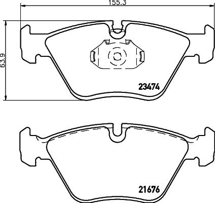 HELLA PAGID 8DB 355 009-651 - Тормозные колодки, дисковые, комплект unicars.by