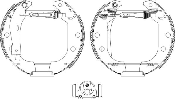 HELLA PAGID 8DB 355 004-591 - Комплект тормозных колодок, барабанные unicars.by