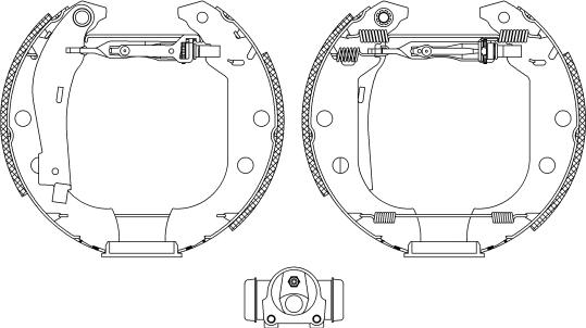 HELLA PAGID 8DB 355 004-541 - Комплект тормозных колодок, барабанные unicars.by