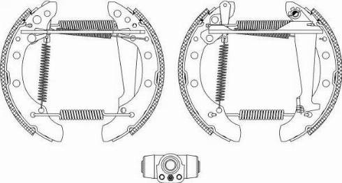 HELLA PAGID 8DB355004041 - Комплект тормозных колодок, барабанные unicars.by